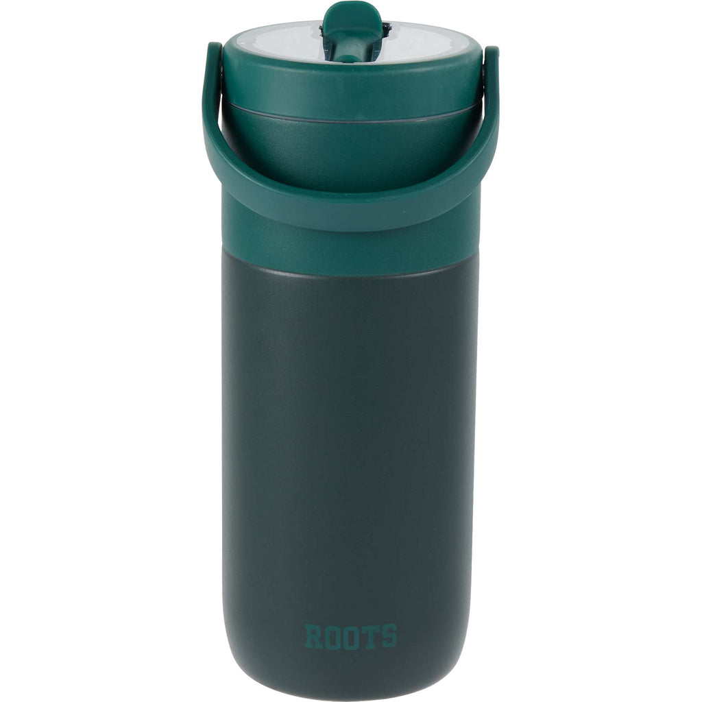 Roots Insulated Travel Tumbler with Ceramic Lining, 20 oz - Green - Back