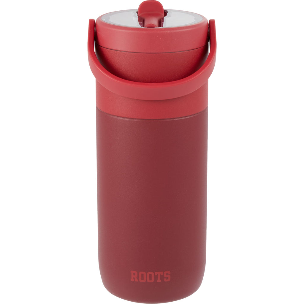 Roots Insulated Travel Tumbler with Ceramic Lining, 20 oz - Red - Back