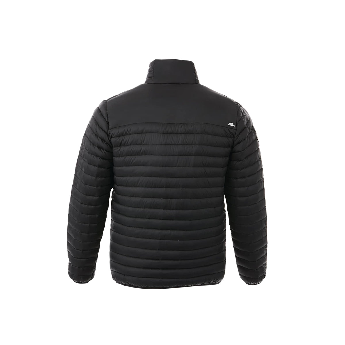 Roots73 Beechriver Lightweight Down Puffer Jacket for Men Embroidery - Black - Back Flat