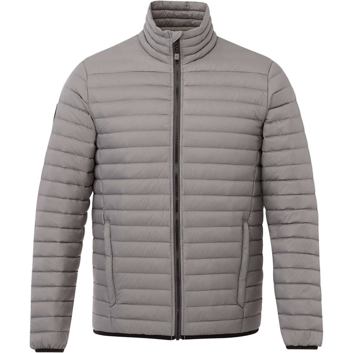 Roots73 Beechriver Lightweight Down Puffer Jacket for Men Embroidery - Quarry - Front