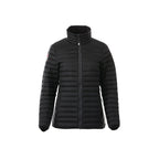 Roots73 Beechriver Lightweight Down Puffer Jacket for Women Embroidery - Black - Front Flat