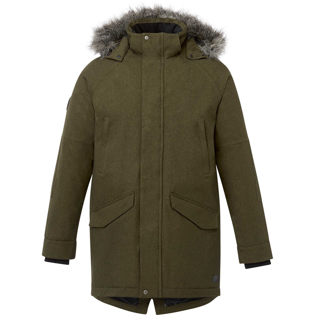 Roots73 Bridgewater Insulated Waterproof Parka for Men Embroidery - Loden - Front