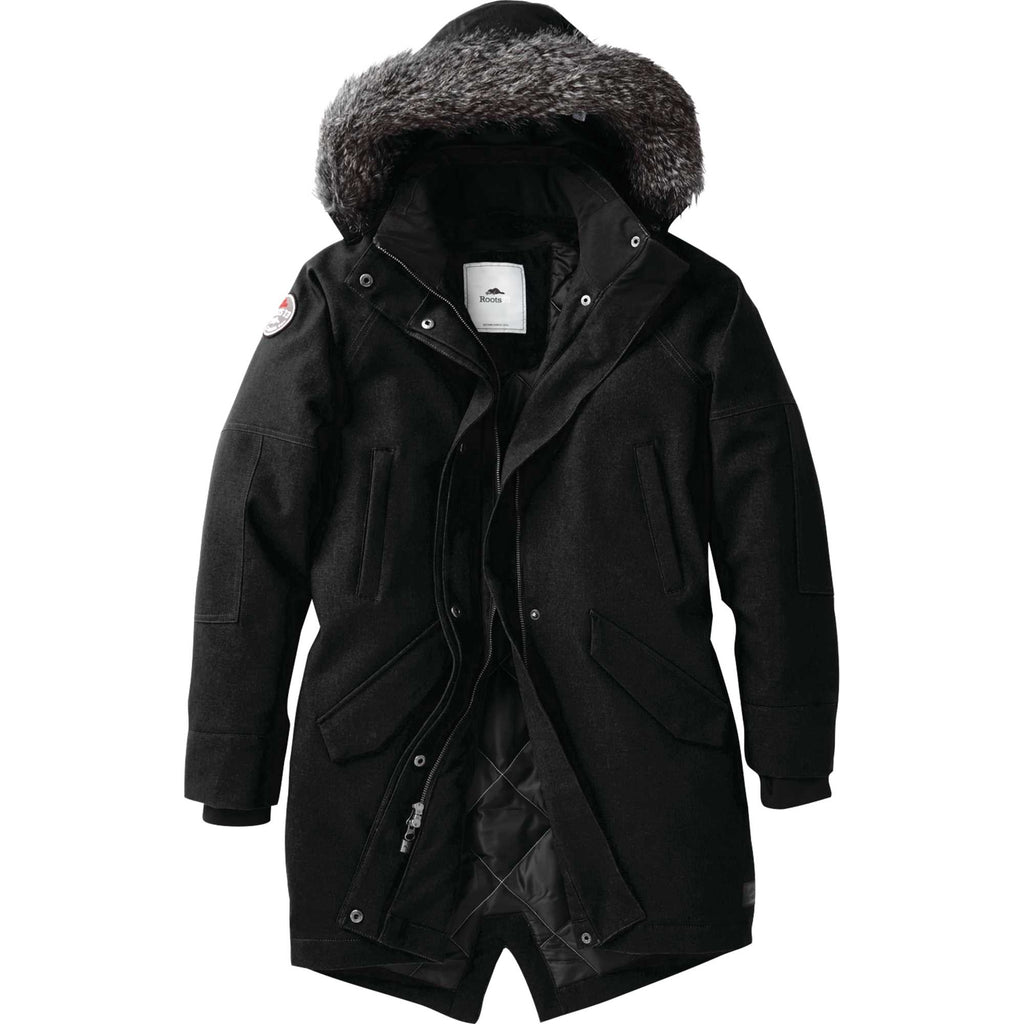 Roots73 Bridgewater Insulated Waterproof Parka for Women Transfer - Black - Front Flat