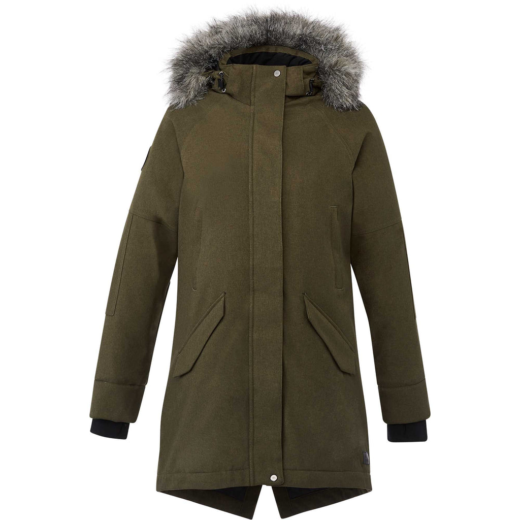 Roots73 Bridgewater Insulated Waterproof Parka for Women Transfer - Loden - Front