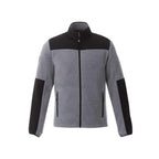 Roots73 Briggspoint Microfleece Full Zip Jacket for Men Embroidery - Charcoal Mix/Black - Front Flat