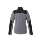 Roots73 Briggspoint Microfleece Full Zip Jacket for Women Embroidery - Charcoal Mix/Black - Back Flat