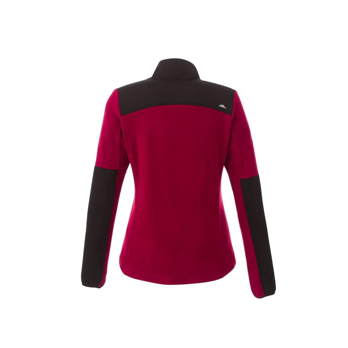 Roots73 Briggspoint Microfleece Full Zip Jacket for Women Embroidery - Dark Red/Black - Back Flat