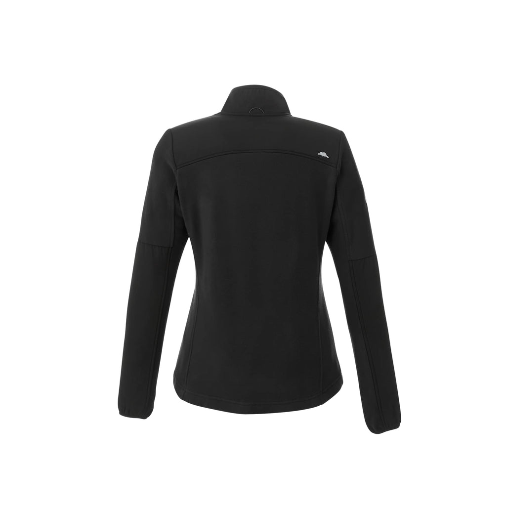 Roots73 Briggspoint Microfleece Full Zip Jacket for Women Laser Engraving - Black/Black - Back Flat
