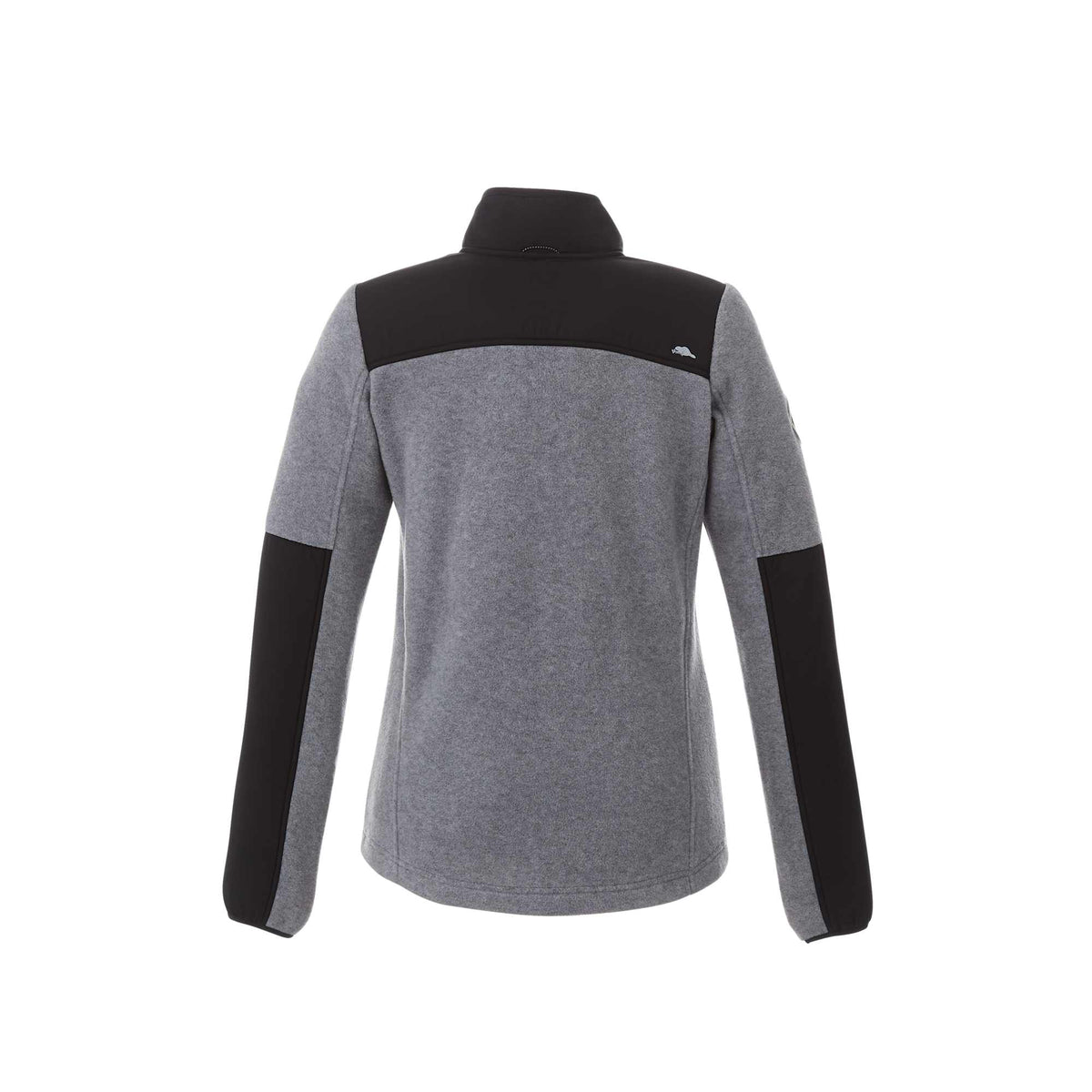 Roots73 Briggspoint Microfleece Full Zip Jacket for Women Laser Engraving - Charcoal Mix/Black - Back Flat