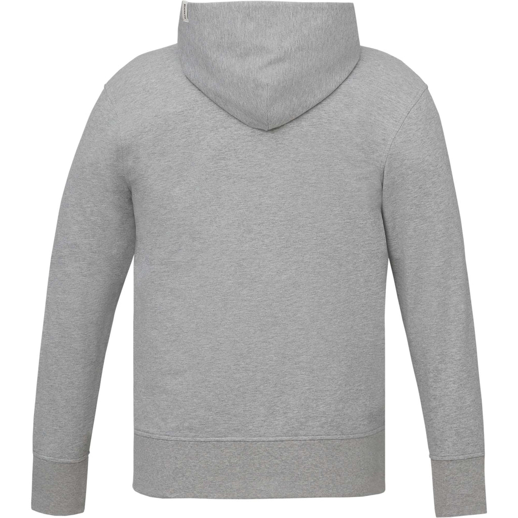Roots73 Canmore Eco French Terry Full Zip Hoodie for Men Embroidery - Grey Mix - Back