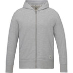 Roots73 Canmore Eco French Terry Full Zip Hoodie for Men Embroidery - Grey Mix - Front