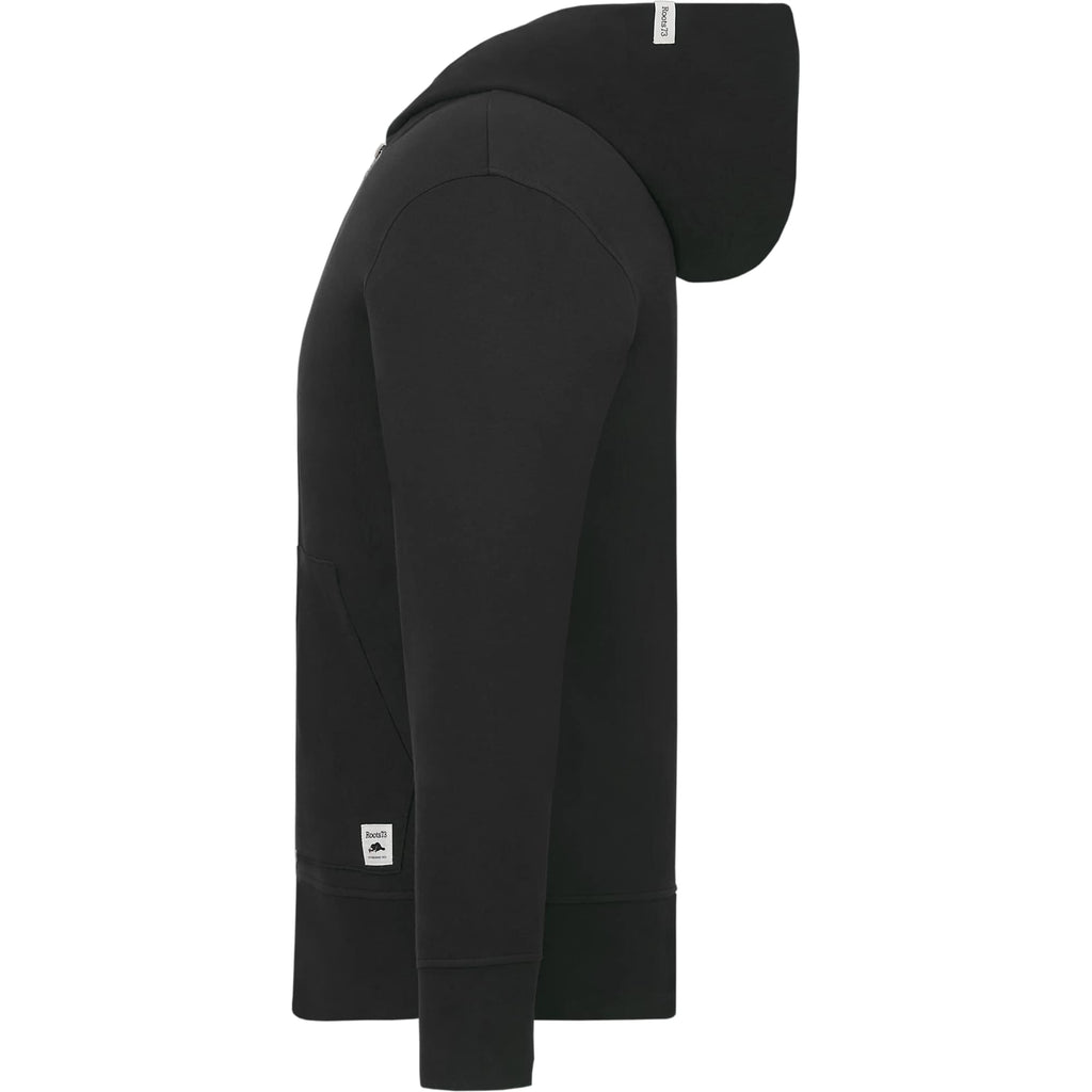 Roots73 Canmore Eco French Terry Full Zip Hoodie for Men Transfer - Black - Left Side