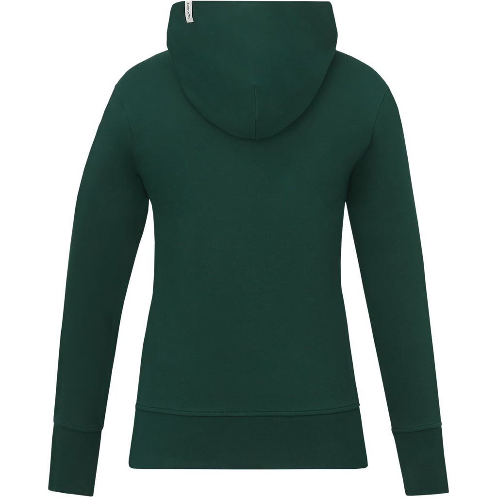 Roots73 Canmore Eco French Terry Full Zip Hoodie for Women Transfer - Evergreen - Back