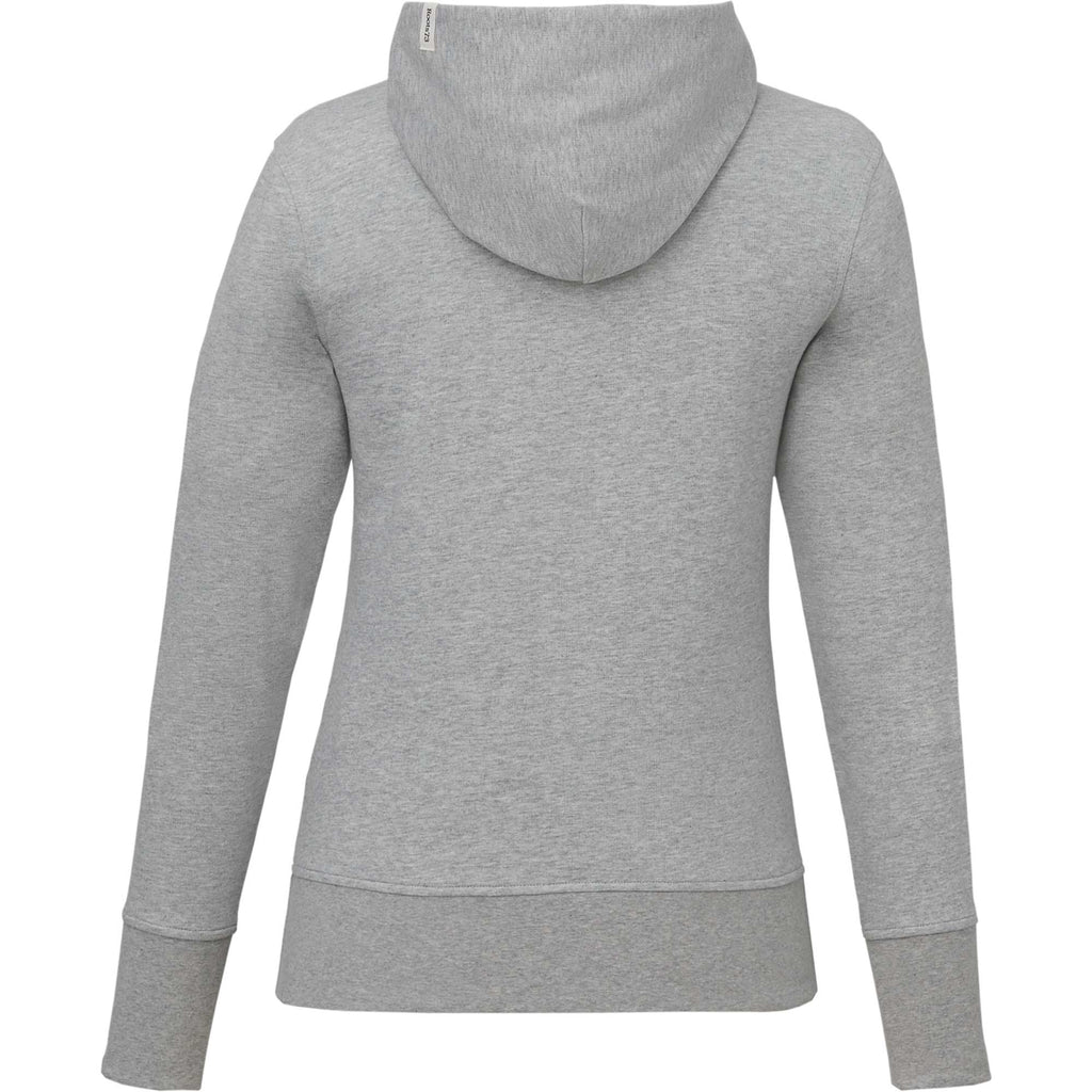 Roots73 Canmore Eco French Terry Full Zip Hoodie for Women Transfer - Grey Mix - Back