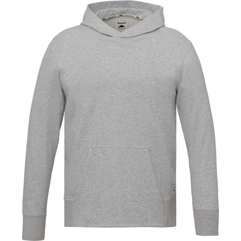 Roots73 Canmore Eco Pullover Hoodie, Unisex Embroidery - Grey Mix - Front