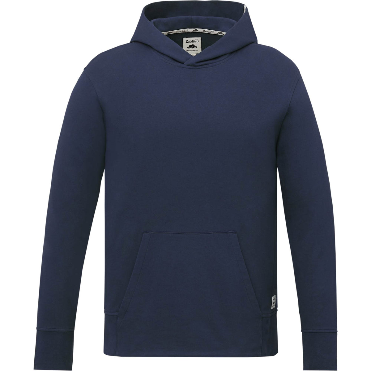 Roots73 Canmore Eco Pullover Hoodie, Unisex Transfer - Indigo Blue - Front
