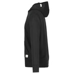 Roots73 Canmore Eco Quarter Zip Hoodie, Unisex Transfer - Black - Left Side