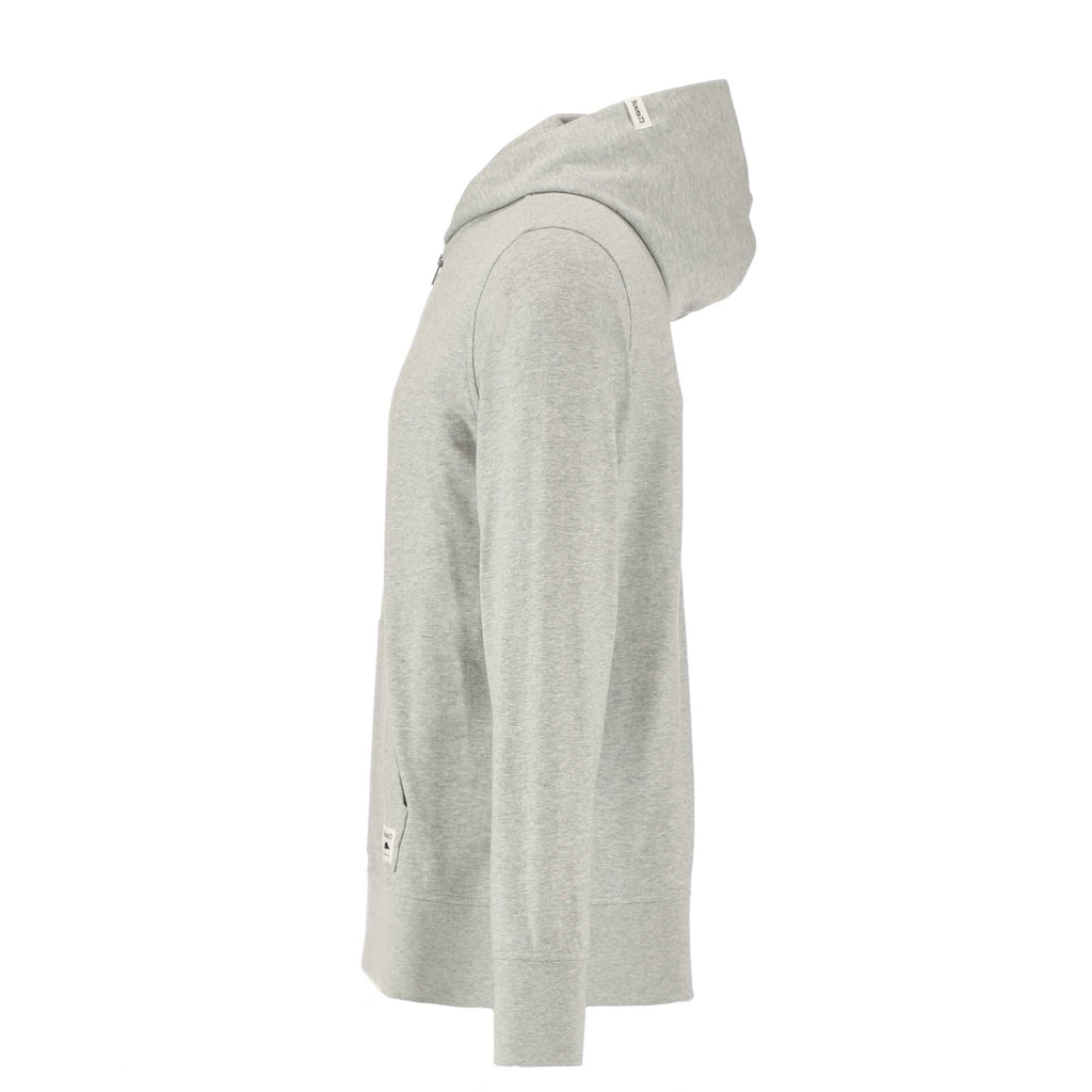 Roots73 Canmore Eco Quarter Zip Hoodie, Unisex Transfer - Grey Mix - Left Side