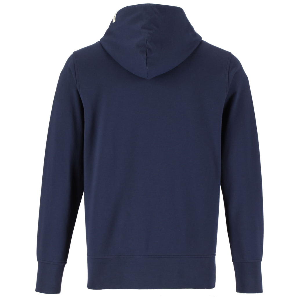 Roots73 Canmore Eco Quarter Zip Hoodie, Unisex Transfer - Indigo Blue - Back