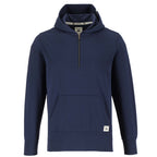 Roots73 Canmore Eco Quarter Zip Hoodie, Unisex Transfer - Indigo Blue - Front
