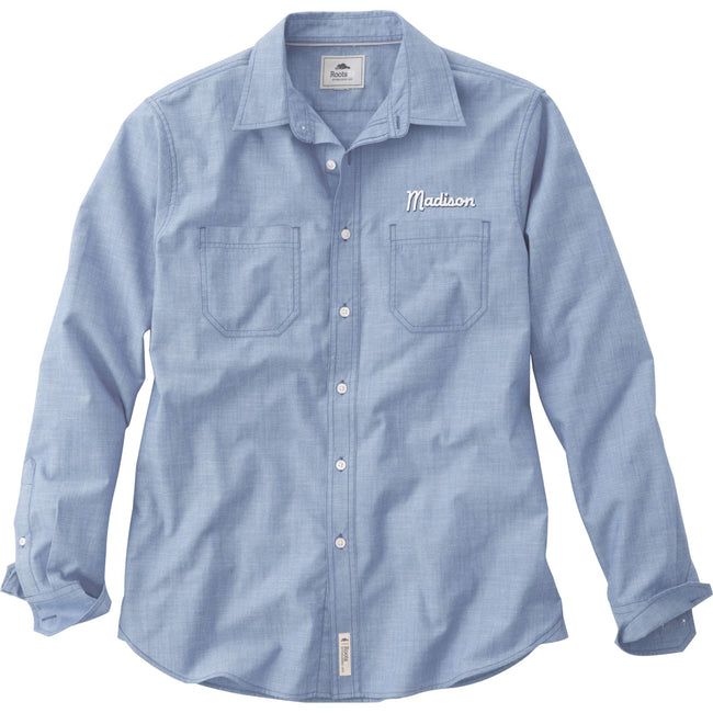 Roots73 Clearwater Long Sleeve Button Up Shirt for Men Embroidery