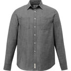 Roots73 Clearwater Long Sleeve Button Up Shirt for Men Transfer - Black Dark - Front