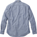 Roots73 Clearwater Long Sleeve Button Up Shirt for Men Transfer - Dark Denim - Back Flat
