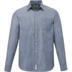 Roots73 Clearwater Long Sleeve Button Up Shirt for Men Transfer - Dark Denim - Front