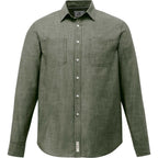 Roots73 Clearwater Long Sleeve Button Up Shirt for Men Transfer - Loden - Front
