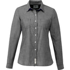 Roots73 Clearwater Slub Poplin Shirt for Women Transfer - Black Dark - Front