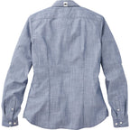 Roots73 Clearwater Slub Poplin Shirt for Women Transfer - Dark Denim - Back Flat