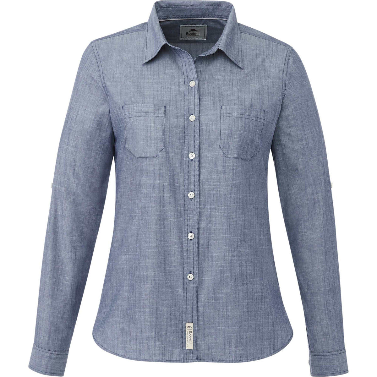 Roots73 Clearwater Slub Poplin Shirt for Women Transfer - Dark Denim - Front