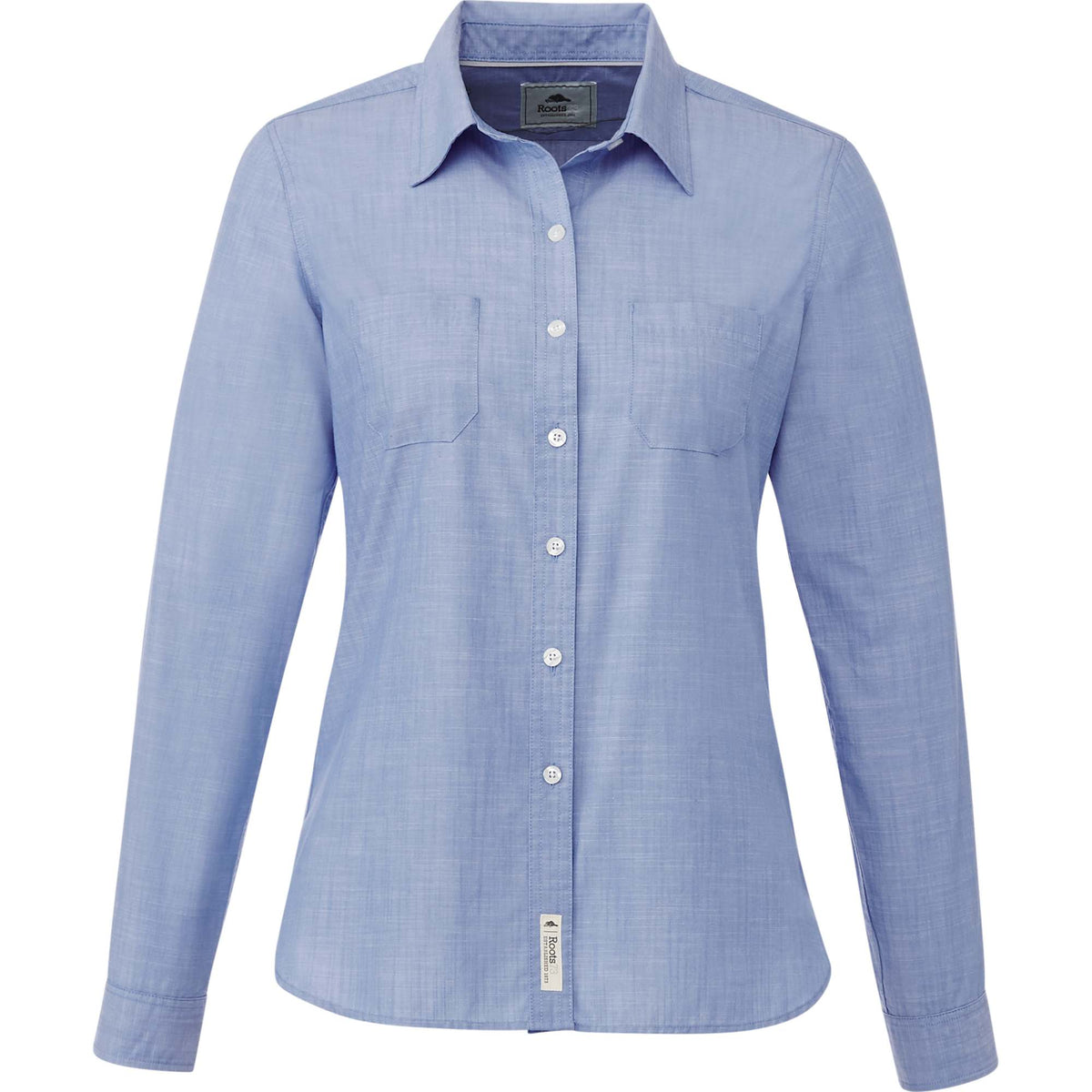 Roots73 Clearwater Slub Poplin Shirt for Women Transfer - Solace Blue - Front