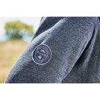 Roots73 Copperbay Sherpa Lined Full Zip Hoodie for Men Embroidery - Black Mix - On Model Detail