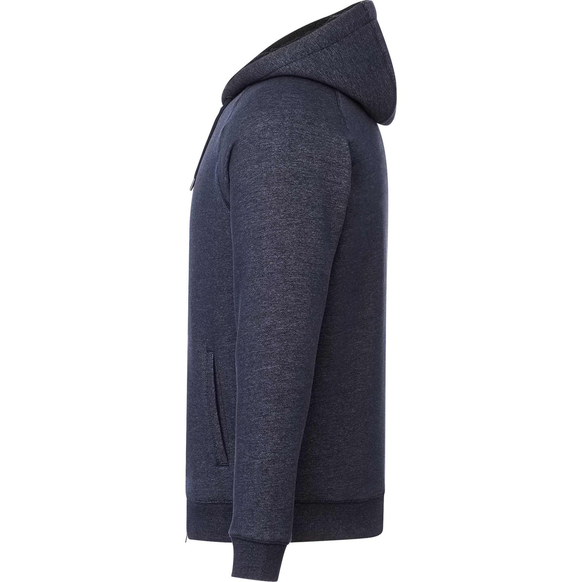 Roots73 Copperbay Sherpa Lined Full Zip Hoodie for Men Transfer - Atlantic Navy Mix - Left Side