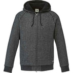 Roots73 Copperbay Sherpa Lined Full Zip Hoodie for Men Transfer - Black Mix - Front