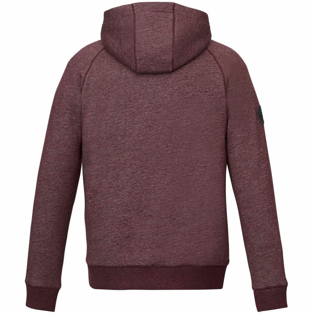 Roots73 Copperbay Sherpa Lined Full Zip Hoodie for Men Transfer - Burgundy Mix - Back