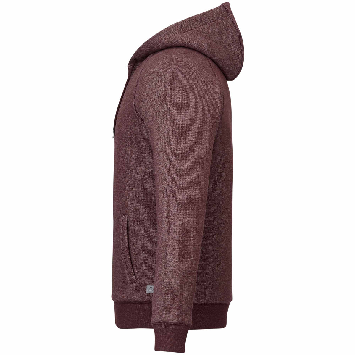 Roots73 Copperbay Sherpa Lined Full Zip Hoodie for Men Transfer - Burgundy Mix - Left Side