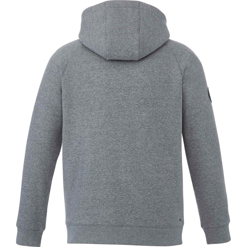 Roots73 Copperbay Sherpa Lined Full Zip Hoodie for Men Transfer - Charcoal Mix - Back