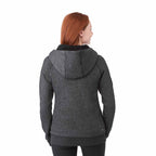 Roots73 Copperbay Sherpa Lined Full Zip Hoodie for Women Transfer - Black Mix - Back On Model