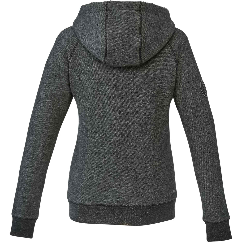 Roots73 Copperbay Sherpa Lined Full Zip Hoodie for Women Transfer - Black Mix - Back