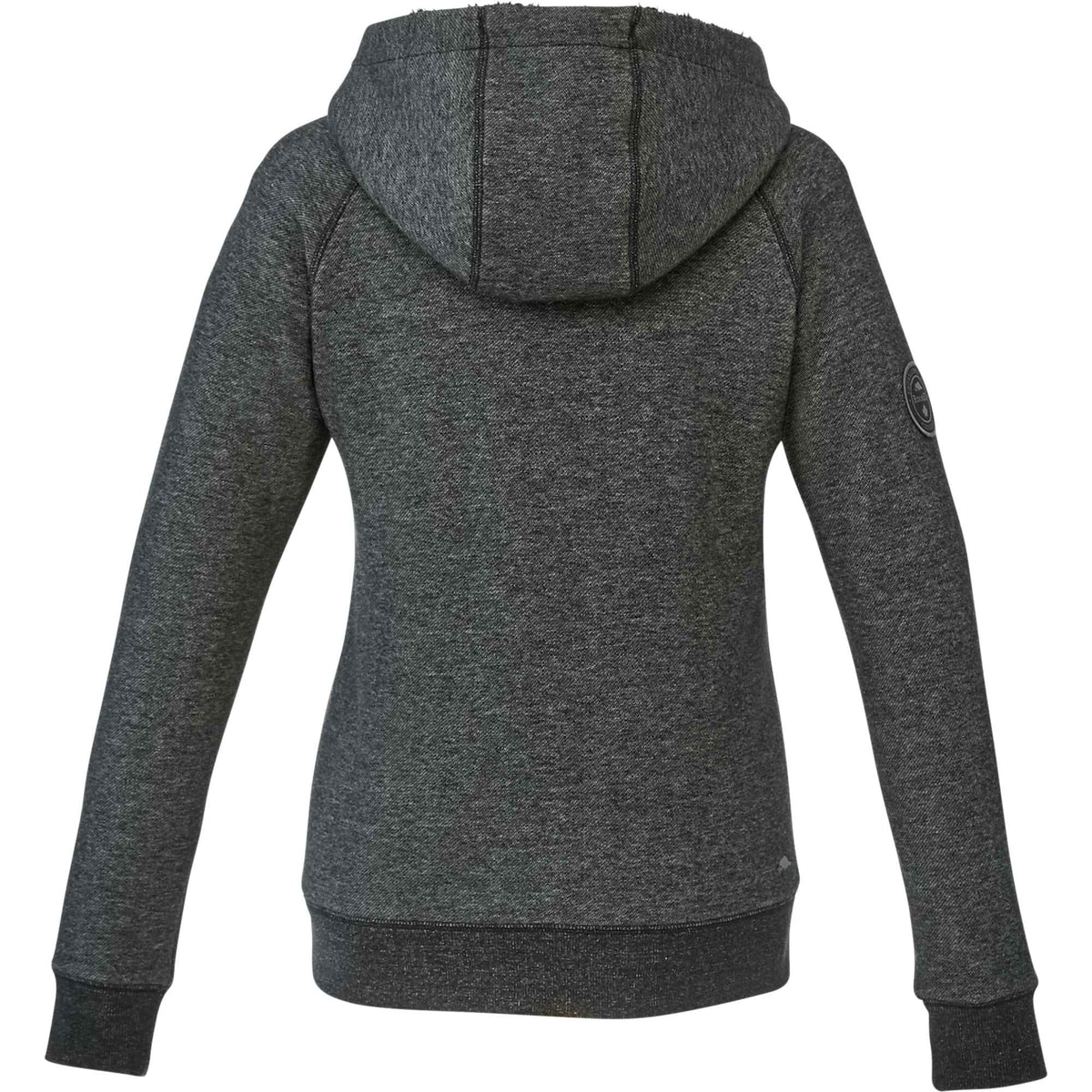 Roots73 Copperbay Sherpa Lined Full Zip Hoodie for Women Transfer - Black Mix - Back