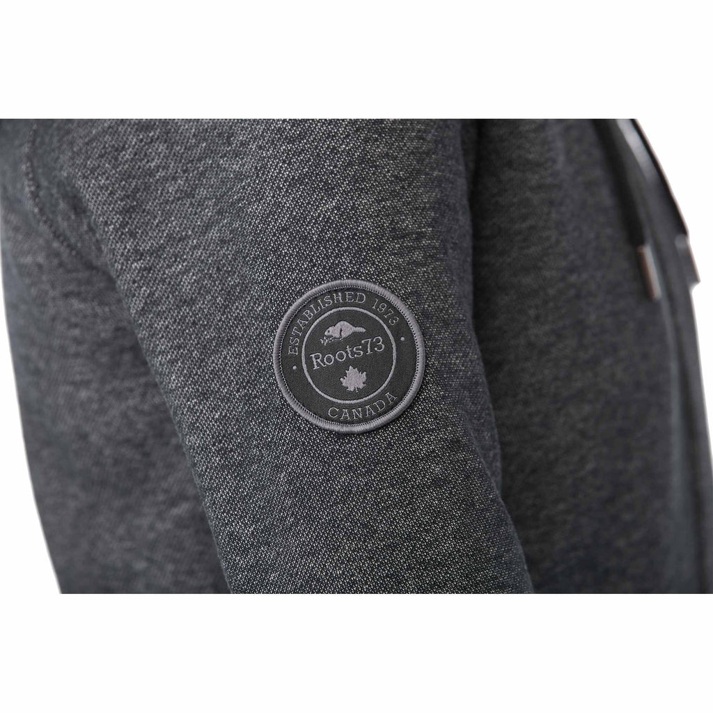 Roots73 Copperbay Sherpa Lined Full Zip Hoodie for Women Transfer - Black Mix - Right Side On Model