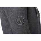 Roots73 Copperbay Sherpa Lined Full Zip Hoodie for Women Transfer - Black Mix - Right Side On Model