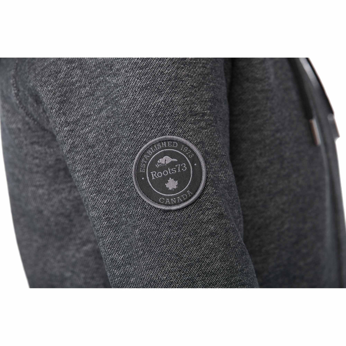 Roots73 Copperbay Sherpa Lined Full Zip Hoodie for Women Transfer - Black Mix - Right Side On Model