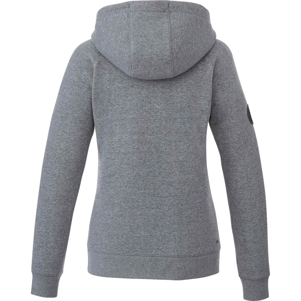 Roots73 Copperbay Sherpa Lined Full Zip Hoodie for Women Transfer - Charcoal Mix - Back