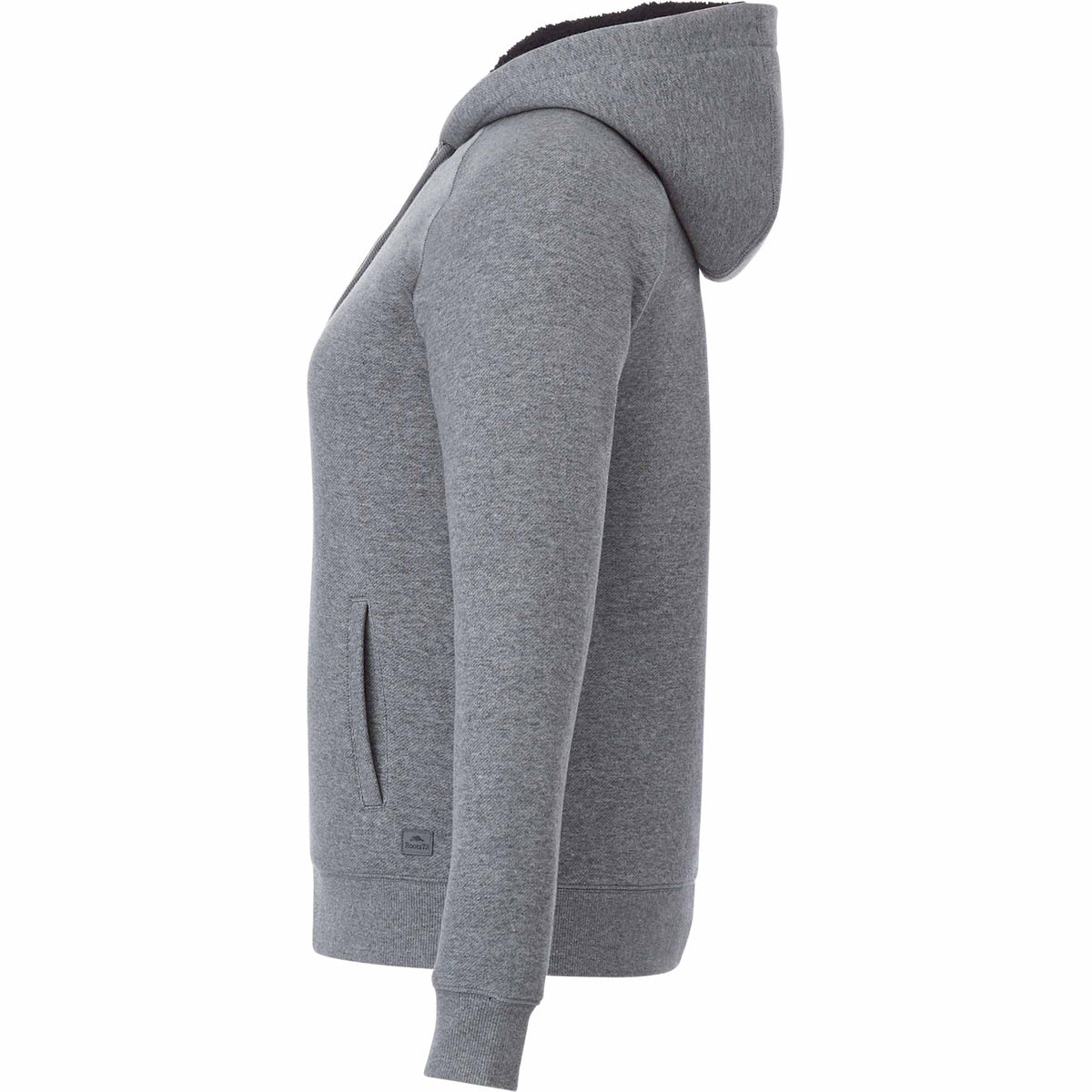 Roots73 Copperbay Sherpa Lined Full Zip Hoodie for Women Transfer - Charcoal Mix - Left Side