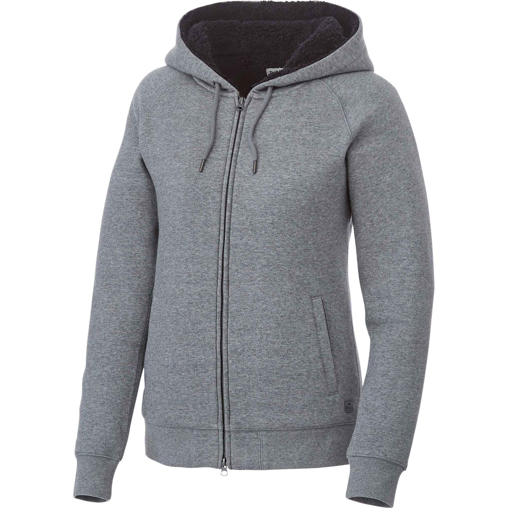 Roots73 Copperbay Sherpa Lined Full Zip Hoodie for Women Transfer - Charcoal Mix - Right Angle