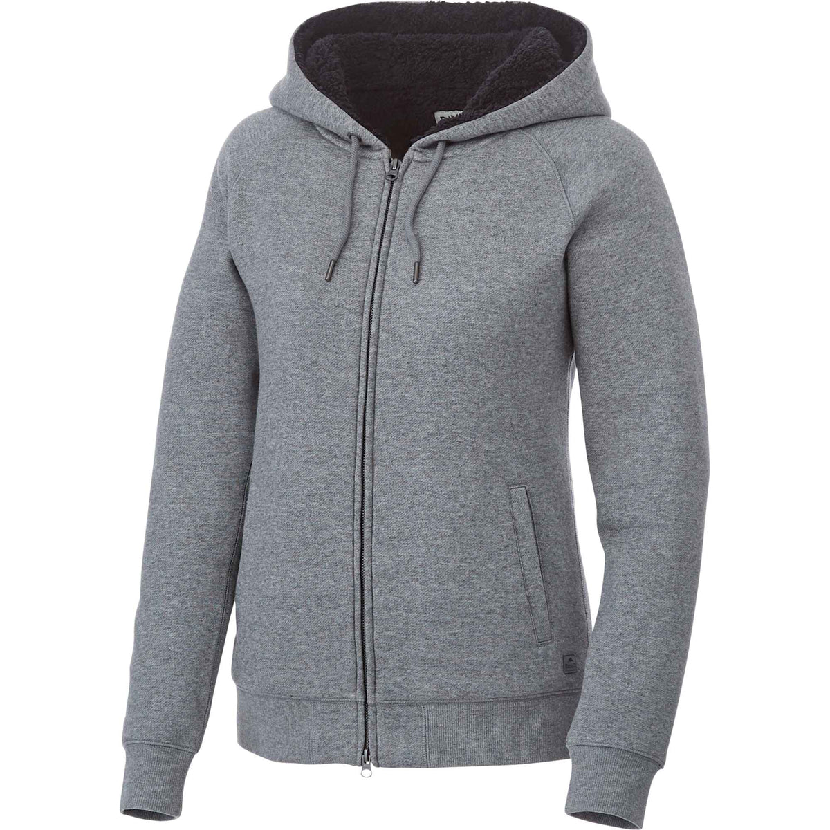 Roots73 Copperbay Sherpa Lined Full Zip Hoodie for Women Transfer - Charcoal Mix - Right Angle
