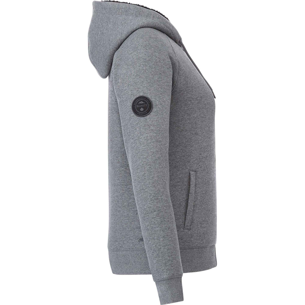 Roots73 Copperbay Sherpa Lined Full Zip Hoodie for Women Transfer - Charcoal Mix - Right Side